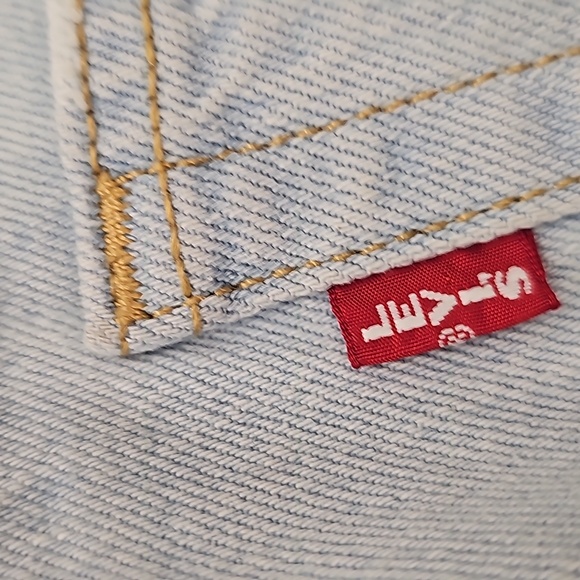 Levi's light blue stretch denim shorts . 501 . Size 27 - Picture 3 of 9